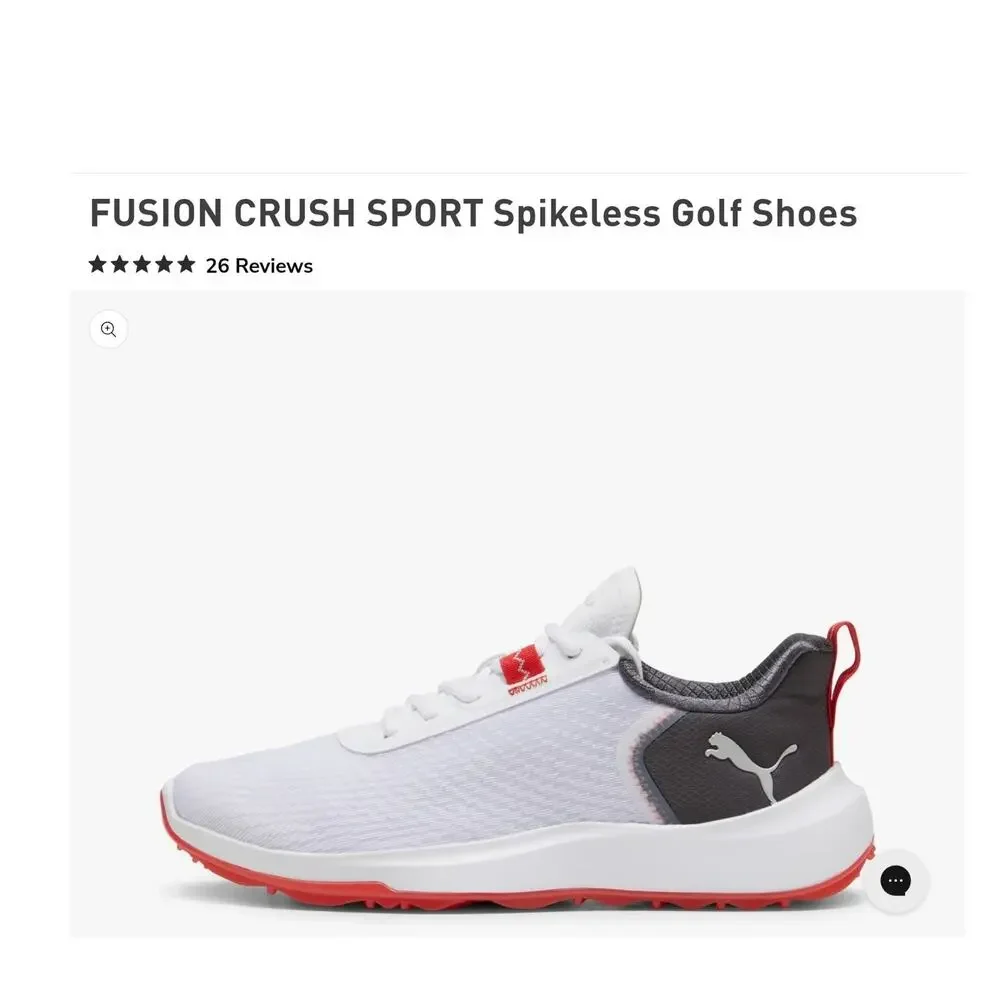 Puma Fusion Crush Sport Spike Less Golf Shoes White Gray Men's 10.5  #888 - Picture 8 of 9